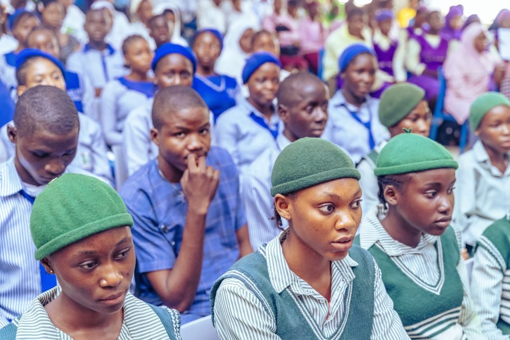 Nigerian students in school uniform